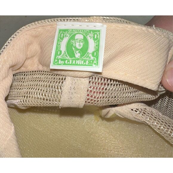 Blank Cream Mesh Foam Trucker Hat Cap 90’s Quality Caps by George SnapBack - Picture 7 of 7